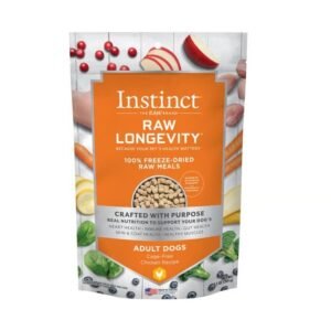 Pure Instinct freeze-dried puppy food for fluffy French bulldog puppies